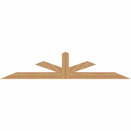 Ekena Millwork Saratoga Timber Gable Bracket, Western Red Cedar, 108"W x 22"H x 5 1/2"D x 5 1/2"F, 5/12 Pitch GBW108X22X0606SAR00SWR